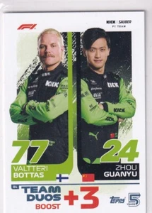 Topps F1 Turbo Attax 2024 Fórmula 1 Nº 84 dúos del equipo Valtteri Bottas Thou Guanyu - Imagen 1 de 1
