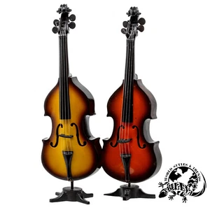 BAJO -- / Bajo en miniatura, tamaño aprox. 26 cm pintado a mano instrumento musical decorativo - Imagen 1 de 10