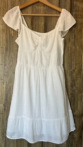 Hollister Stufen Babydoll Milk Maid Kleid gefüttert mit Shorts Taschen Gr. L Neu ohne Etikett - Bild 1 von 11