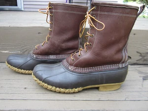 LL Bean 10" Lammfell gefütterte Jagd Entenstiefel Größe Herren 10 M braun 230122 - Bild 1 von 8