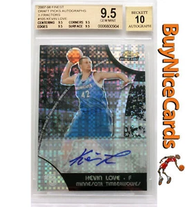 2007 Kevin Love Topps Finest XRC Xfractor Refractor RC Auto /10 # 105 BGS 9.5 - Picture 1 of 5