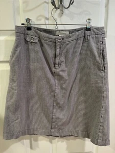 Merona Denim Blue White Ticking Stripe Pencil Skirt Cotton Medium Women’s Sz 8 - Picture 1 of 7
