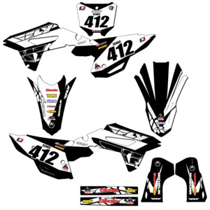 2022-2023 CRF 250 R 13 FLY Black Senge Graphics Kit Compatible with Honda - Picture 1 of 10