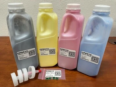 4 x Toner Refill for HP CP6015 CM6030,CM6040 (CB380A - CB383A) + 4 Chip - Image 1 of 2
