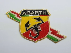 1pc ABARTH Logo iron on or sew on Patch biker Clothing Racing Cars 500 Italian - Picture 1 of 2