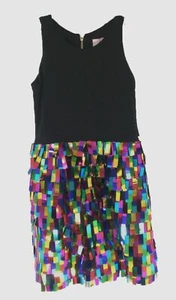 $250 Zoe LTD Kids Girl's Black Sleeveless Multicolored Tassel Dress Size 7 - Picture 1 of 2