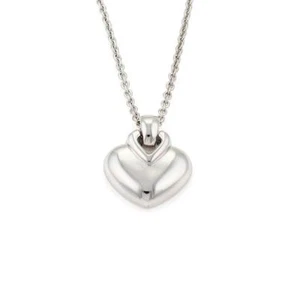 Bvlgari Bulgari 18k White Gold Heart Pendant & Chain Necklace - Picture 1 of 6