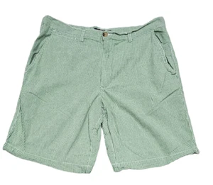 U.S. Polo Mens Green White Gingham Seersucker Shorts Size 36 - Picture 1 of 5