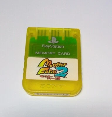 Sony PS1 PlayStation 1 scheda di memoria originale 1mb Monster Farm 2 traspar... - Immagine 1 di 2