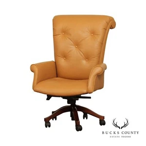 Leathercraft Tufted Leather Executive Office Armchair (J) - Picture 1 of 12