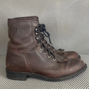 Ariat Heritage Packer Boots Mens 9.5  Brown Leather Lace Up Western Boots Casual - Picture 1 of 12