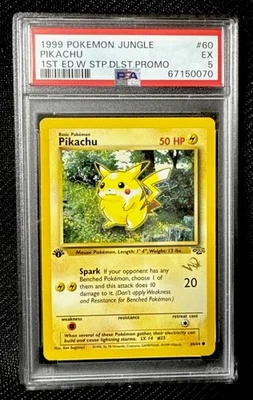 Pikachu W Stamp 1st Edition 1999 Jungle Promo #60/64 Pokemon -  PSA 5 - Image 1 of 2