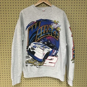 Sudadera De Colección Rusty Wallace Cuello Redondo Gris Para Hombre XL 90s Nascar Racing - Imagen 1 de 10