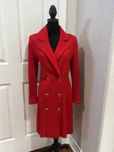 ST. JOHN Collection Red Gold Color Buttons Dress / Jacket  Size 2 Holiday Party - Picture 1 of 19