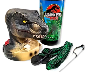 Jurassic Park the Ride T-Rex Head Figure Topper Tumbler Dinosaur Theatres JP T2 - Picture 1 of 18