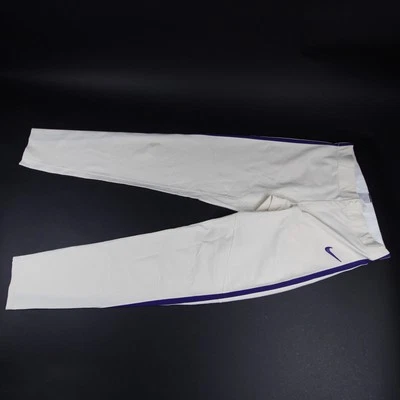 Pantalones de béisbol TCU Horned Frogs Nike para hombre crema/púrpura usados Foto 1 de 4