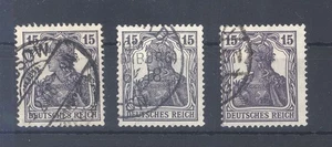 Dt. Reich Michel Nummer 101a-c, 15 Pfg. 1917 gestempelt, geprüft (14555) - Bild 1 von 2