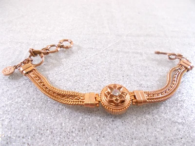 Pulsera pequeña cadena de jengibre broches de presión color oro rosa envío gratuito Foto 1 de 4