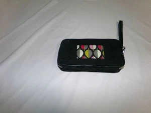 Vera Bradley Snap Buckle Wallet Microfiber Black VGUC - Picture 1 of 3