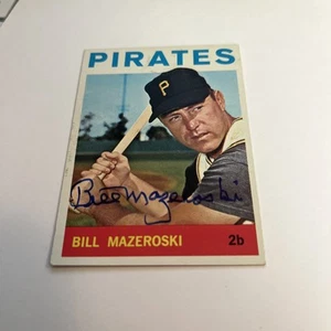 Bill Mazeroski HOF Pittsburgh Pirates Signed Signed 1964 Topps Card - Bild 1 von 1