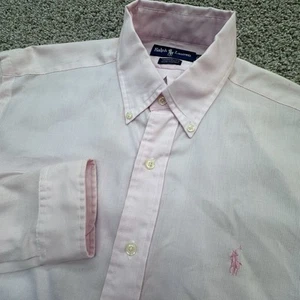 Men’s Polo Ralph Lauren Pink Yarmouth Button Down Shirt Size 15-32/33 Pony - Picture 1 of 8