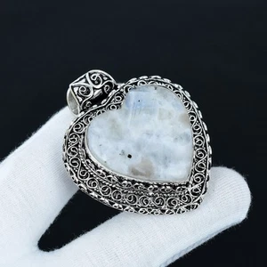Arcobaleno Luna 925 Argento Sterling Cristallo Ciondolo Per Anniversario Regali - Foto 1 di 4