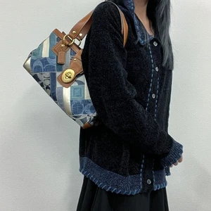 Coach Schultertasche Denim Leder Mehrfarbig Stil für Damen Authentisch - Bild 1 von 19