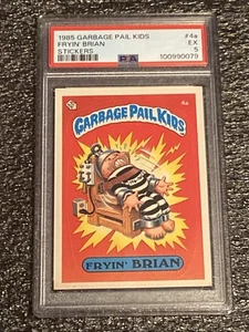 PSA 5 EX 1985 Garbage Pail Kids OS1 FRYIN' BRIAN #4a MATTE STICKER CARD  - Picture 1 of 3