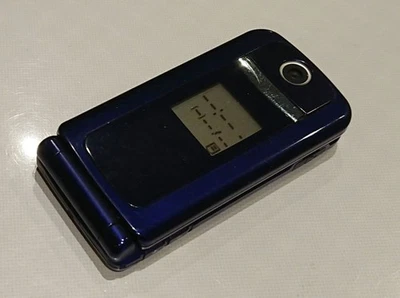 Teléfono Fujitsu Docomo Raku F883Ies Azul Marino Comunicación Móvil Confirmado Japonés F Foto 1 de 3