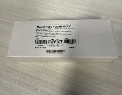 TRIPP LITE N286-10GSR-MDLC 10GBASE-SR SFP+ TRANSCEIVER - NEW - Image 1 of 2