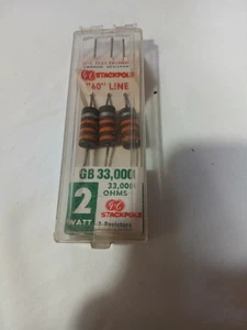 2 stackpole 2 watt carbon resistors. Gb 39,000 - Picture 1 of 1