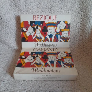 Paquete de cartas Waddingtons ~ Bezique & Polish Bezique - Juegos de cartas Canasta - Imagen 1 de 7