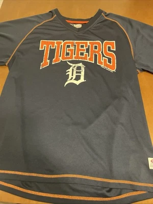 Jersey Detroit Tigers Stitches Talla XL Azul Y Naranja Con Borde Blanco B98 Foto 1 de 4