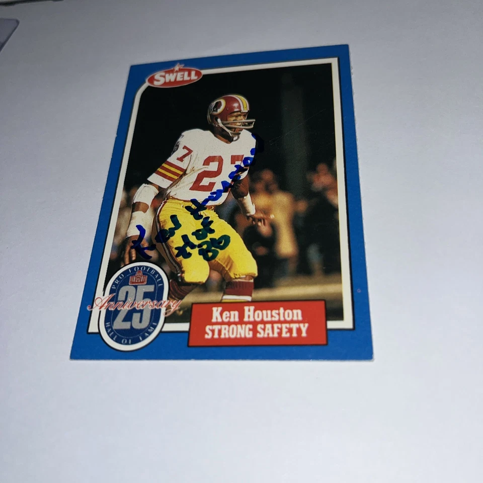 Cartão de futebol americano Swell 1988 autografado Ken Houston HOF Redskins - Imagem 1 de 1