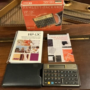 Vintage HP 12C Financial Calculator Original Box Manual Cover Open Box Tested - Picture 1 of 11