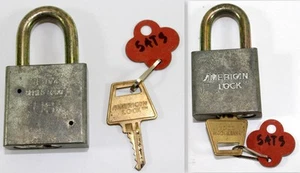Vintage American Lock U.S. Military Spec Series 5200 Padlock w/ Key ~ LCK1 - Picture 1 of 4