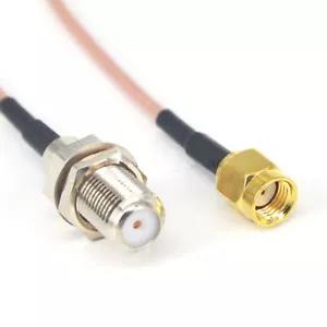 RP SMA Male to F Type Female Connector Pigtail Cable Cord RG316 15CM Plug Jack - Picture 1 of 2