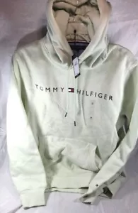 Tommy Hilfiger Men's Long Sleeve Fleece Logo Pullover Hoodie - Ambrosia - Medium - Picture 1 of 6