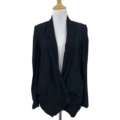 Blazer Cartonnier para mujer XS extra pequeño negro hombreras chal sin estructura Foto 1 de 4
