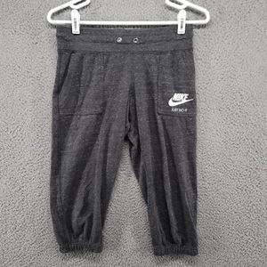 nike pants youth large gray joggers sweatpants running swoosh logo Just Do It - Picture 1 of 10