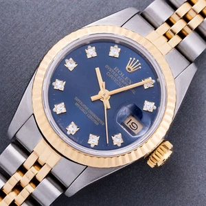 Reloj Rolex Lady Datejust 79173 acero y oro amarillo de 18 quilates esfera azul diamante - Imagen 1 de 8