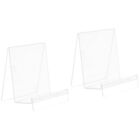  2 Pack Acrylic Book Stand Table Easel Picture Stands for Display