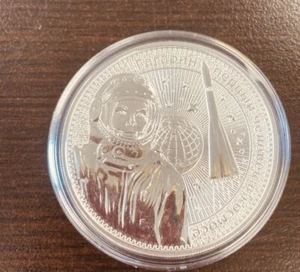 2021 Interkosmos Gagarin Cosmonaut Germania Mint 1 oz .999 Silver BU Round - Picture 1 of 4