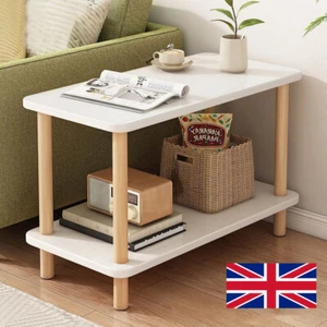 Narrow End Table for Living Room Small Side Tables Bedside Table White UK - Picture 1 of 10