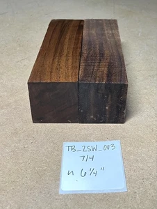 2 Black Walnut Turning Blanks | 6.25" x 1.75" x 1.75" | Kiln Dried |TB_2SW_003 - Picture 1 of 4