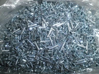 Pack of 1000 PRAIRIE Truss Head TUBULAR RIVETS 1/8" x 1/2" ZINC PLATED