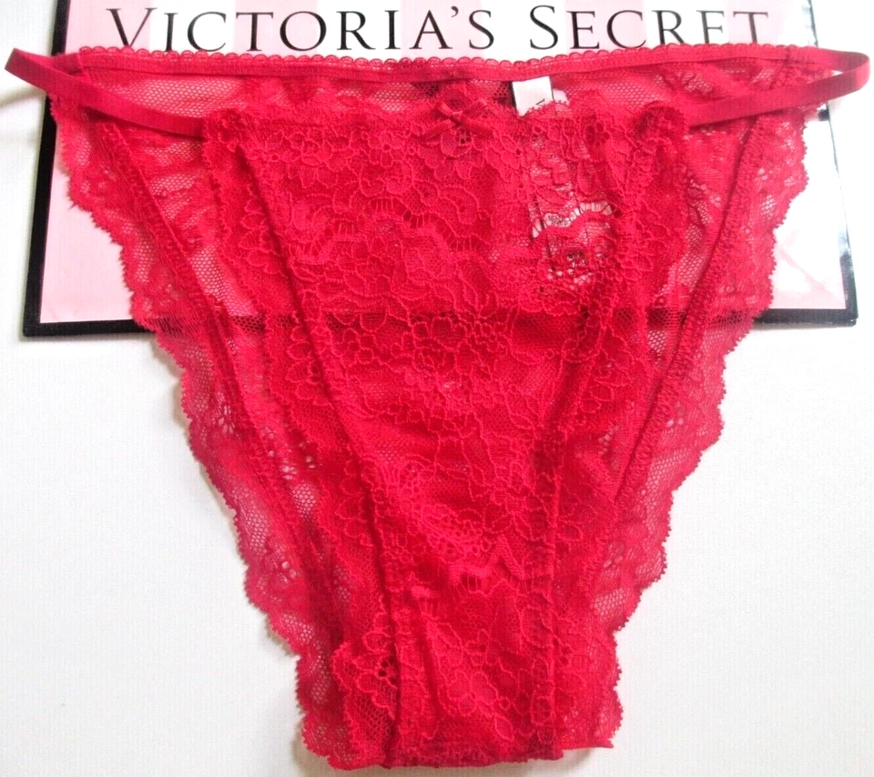 VICTORIA'S SECRET DREAM ANGELS Tanga Bikini Panty VS Rojo Encaje S M L 2XL NUEVO CON ETIQUETAS Foto 1 de 4
