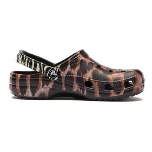 New CROCS Womens CLASSIC ANIMAL REMIX CLOG 207840-0ZR LEOPARD US W 5 - 9 TAKSE - Picture 1 of 7