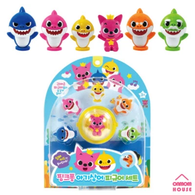 Pinkfong Baby Shark Family Figure Set 6 Figures Korean Toy