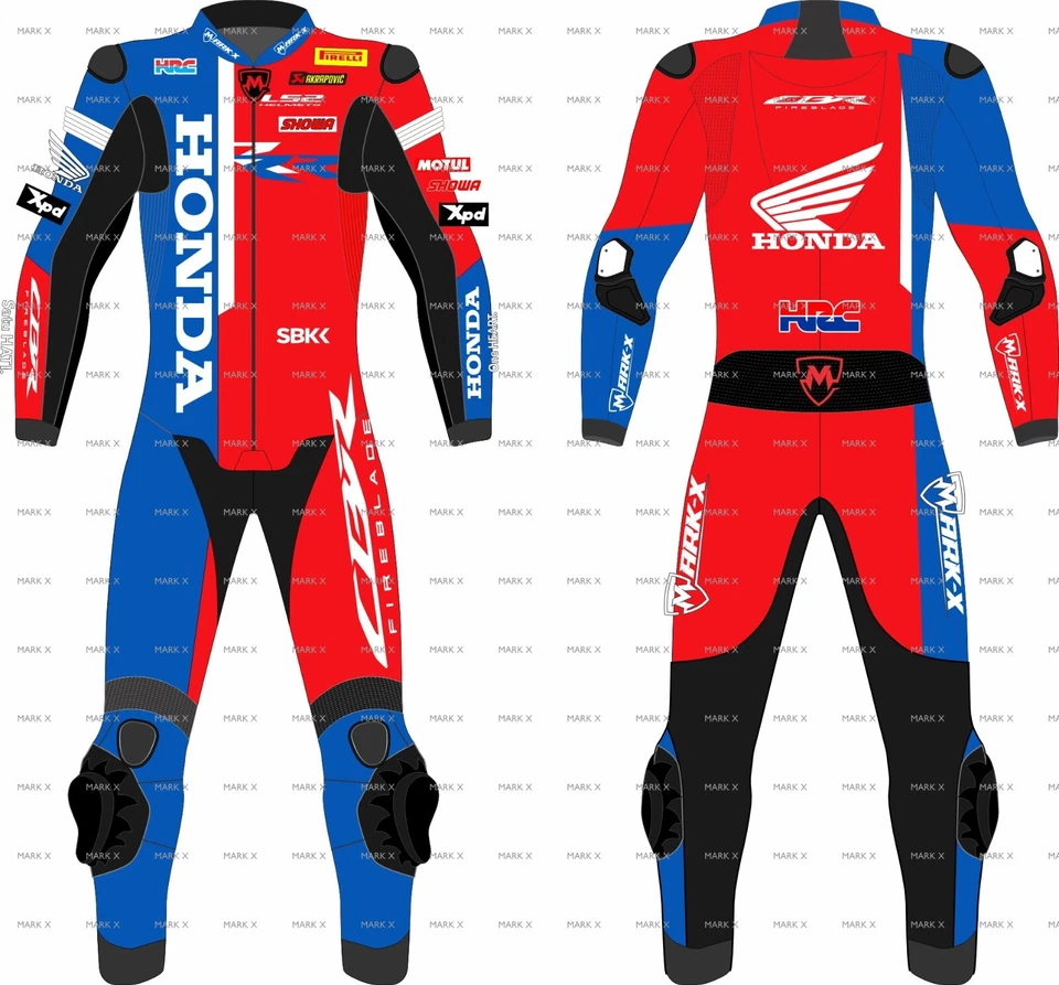 Iker Lecuona Honda 2025 Motorbike Racing Leather Suit Motorcycle Sportswear Ce - Image 1 of 3